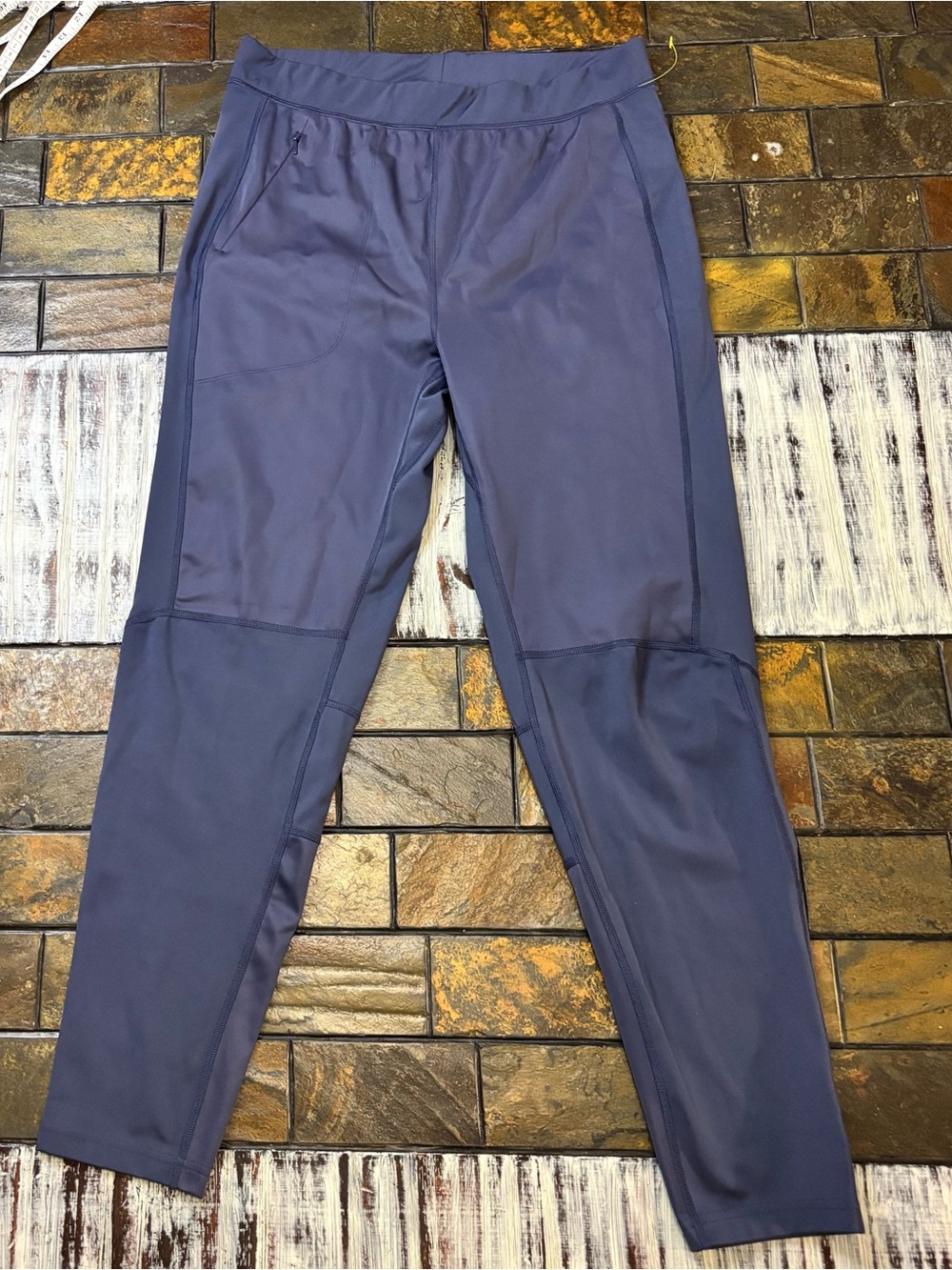 Columbia Women’s Leggings Pants Blue Gray Large Pockets Zip Gym Activewear Yoga